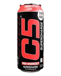 Strawberry and Kiwi Supercharge Energy Drink Can