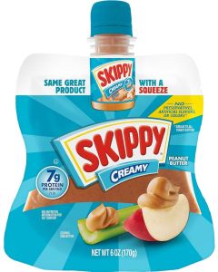 SKIPPY Squeeze Creamy Peanut Butter, 6 Ounce (Pack of 6)