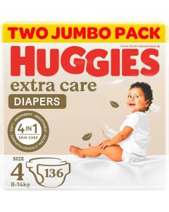 Huggies Extra Care Size 4 Diapers - Twin Jumbo Pack