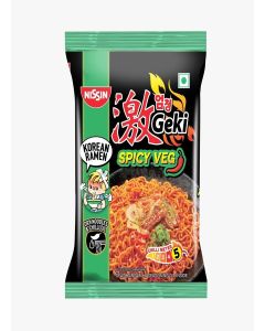 Nissin Geki Korean Ramen Spicy Veg Instant Noodles, 80gm