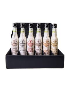 Fee Brothers Bitters Variety Gift Pack - Orange, Old Fashioned, Cherry, Chocolate, Black Walnut & Toasted Almond for Craft Cocktails & Home Bartending