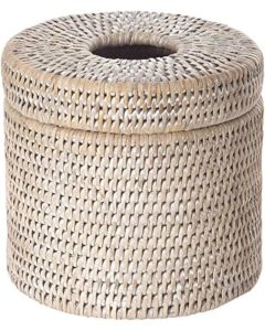 KOUBOO 1030044 La Jolla Paper Toilet Roll Cover WhiteWash
