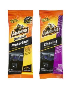 Armor All Original Protectant Wipes + Cleaning Wipes power cleaning for auto surfaces in a Pouch, 20 Wipes in Each Pouch