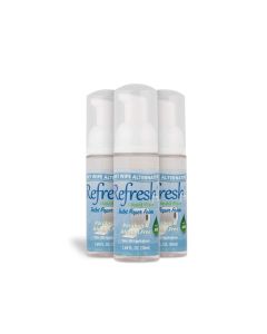 Refresh Liquid Wipe Toilet Paper Foam EcoFriendly Flushable Wet Wipe Alternative for Sensitive Skin Cleanses and Soothes with Witch Hazel and Aloe Plumbing Safe Alcohol Free 50ml 3 Pack