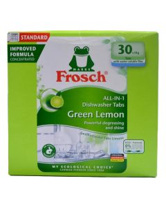 Automatic Green Lemon All In 1 Dishwashing Tabs Powerful Cleaning With Natural Ingredients 30 Tabs X 18 G