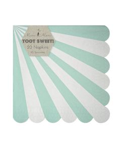 Toot Sweet Aqua Stripe Small Napkin