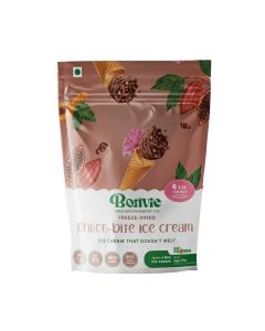 Freeze Dried Chocolate Bite Ice Cream 20g - Rich Chocolate Flavor, Gluten-Free, Low Sugar, No Refrigeration, Mess-Free Healthy Snack