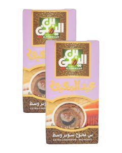 Abdelmaboud Extra Cardamom Ground Coffee – Medium Roast, Fine Grind – 2 x 200g Bundle / Intense Cardamom Aroma