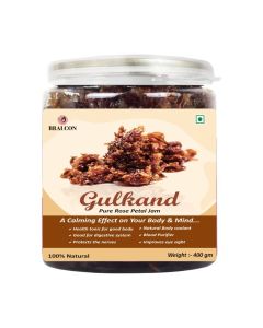 atural Gulkand (Rose Petal Jam) - 400g / Sun-Cooked Damask Rose Petals & Rock Sugar - Kesar Elaichi / Gulkand for Paan