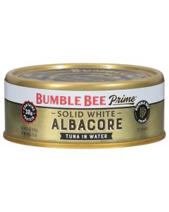 Bumble Bee Prime Solid White Albacore Tuna in Water 5 oz Easy Open Can Premium Wild Caught Tuna 32g Protein per Serving NonGMO Project Verified Gluten Free Kosher