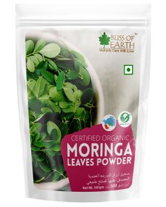 Bliss of Earth Organic Moringa Leaves Powder For Weight Loss Super Food Dietary Supplement 500gm