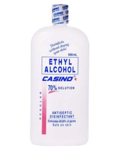 Ethyl Alcohol Regular 70% Solution Eliminates 99.9% Of Germs Antiseptics Disinfectant 500 ML