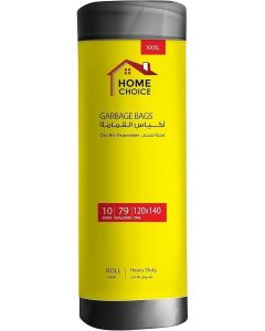 79 Gallons, Pack of 10-Pieces, Size 120*140 cm , Heavy Duty Bio-degradable Garbage Bags Roll ,Bin Liners, Trash Bags