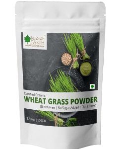 Organic Wheatgrass Powder 100g Super Food Dietary Supplement 33 Servings Rich in Vit A & B Non GMO Gluten Free