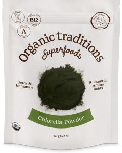 Chlorella Powder 150g / Vitamin A, B12 & Iron Rich Superfood / Detox & Immune Support / Vegan Protein, USDA Organic, 5.3 Oz