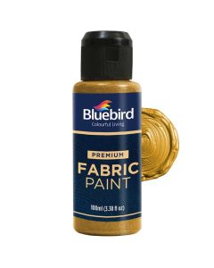 BLUEBIRD Fabric Paint Royal Gold 34 Fl Oz Permanent Fabric Paints for Clothes Furniture Upholstery