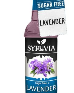 Syruvia Sugar-Free Lavender Syrup - 25.4 fl oz - Premium Coffee Flavoring with 0 Calories, Kosher and Gluten-Free