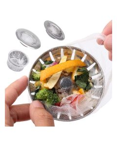 300 Pcs Disposable Sink Drain Filter Mesh – Kitchen & Bathroom Hair Catcher, Anti-Clog Strainer Net for Sink, Floor Drain & Shower, Easy Clean