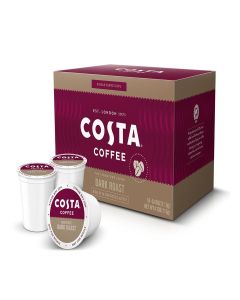 Costa Coffee Dark Roast Single Serve Pods - Signature Blend - 10 ct Box