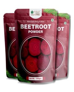 Bliss of Earth Beetroot Powder 200GM (Pack of 3) / Organic Beet Root Powder / Natural Nitric Oxide Booster / Energy, Stamina & Circulation Support / Superfood for Smoothies, Pre-Workout, Detox, Heart Health / Vegan, Non-GMO