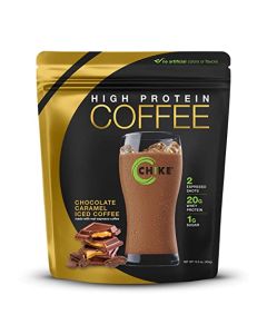 Chike Chocolate Caramel High Protein Iced Coffee 20 G Protein 2 Shots Espresso 1 G Sugar Keto Friendly and Gluten Free 14 Servings 148 Ounce