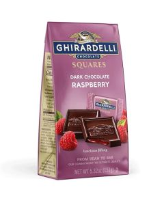 GHIRARDELLI Dark Chocolate Raspberry SQUARES 532 oz Bag Premium Individually Wrapped Chocolate Candy Rich Dark Chocolate with Raspberry Filling