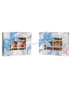 APSAMBR2Pack PRINT BLUE CHOCOLATE BOX Box 12 CAVITY With Clear Window Seals Sturdy Cake Boxes 17 13 4cm for Easy Transport of CHOCOLATE box