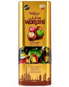 Mellsburry Watani Assorted Chocolate 200g, Strawberry Cheesecake, Bonna Kunafa & Pistachio Kunafa Flavours, Premium UAE Chocolate Gift Box