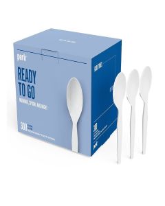 Staples Perk Polystyrene Spoon, Medium-Weight, White, 600/Carton (PK58701/PK564VS)