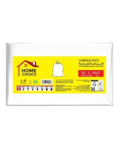 5 Gallons, Pack of 30-Pieces, Size 46x52 cm, Trash Bags, Bio-degradable Garbage Bags Flat, Bin Liners