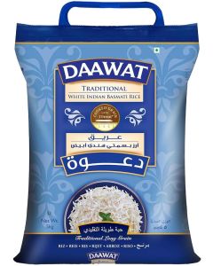 Daawat Traditional White Indian Basmati Rice 5Kg