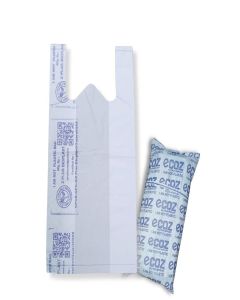 ECOZ Compostable & Biodegradable Carry Bags / Eco-Friendly Plastic-Free Shopping Bag for Grocery, Food, Retail & Vegetables / 11x14 Inch / Approx Pack of 115/ Load 2kg Capacity / for Supermarket