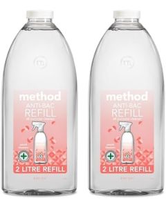 Method Antibacterial Spray All Purpose Cleaner Powerful Formula Kills 999 of Bacteria Orange Yuzu Pack of 1 828 ml