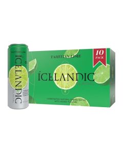Icelandic Glacial Sparkling Water Tahitian Lime 330 ml 111 Fl Oz Cans Pack of 10