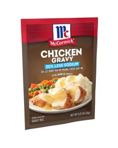 McCormick 30 Less Sodium Chicken Gravy Mix 087 oz Pack of 12