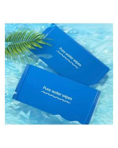 25 Individually Wrapped Pure WaterWipes – 25 PCS , 99.9% Water-Based Wipes for Baby & Adult, Plastic-Free, Unscented, Hypoallergenic for Sensitive Skin
