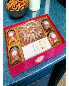 Ghasitaram Gifts Jaiccha Big Hamper Tray of Kaju Katlis, Crunchy Cashew, Flavour Raisins, Choco Almonds, and Pistachios/ Gift Hamper/ Diwali Gift Hamper/Food Hampers/Gourmet Hampers/
