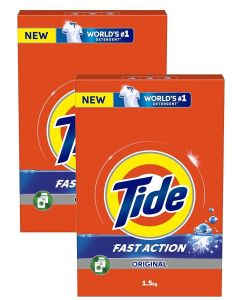 Tide Fast Action Laundry Detergent Powder 2x1.5 KG