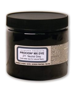 Jacquard Procion MX Tie Dye Powder 8 Ounce Jar Neutral Grey in Cold Water Fiber Reactive for Fabric and Clothing Permanent and Washfast