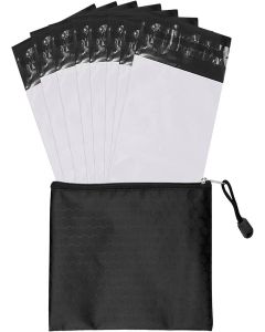 E-DUNIA Free Pouch Bag with 50 Sanitary Disposable Bags to Dispose Condoms, Tampons,Sanitary Pads, Diaper, Panty Liner and Personal Hygiene Waste (50+1)