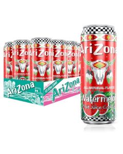 AriZona Watermelon Fruit Juice Cocktail Big Can 22 Fl Oz Pack of 12