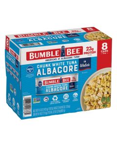 Bumble Bee Chunk White Albacore Tuna in Water 5 oz Can Pack of 8 Wild Caught Tuna 23g Protein per Serving High in Omega3s NonGMO Project Verified Gluten Free Kosher