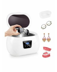 Ultrasonic Jewellery Cleaner, Sonic Jewellery Cleaner Machine with Basket Cleaning Stand, Ultrasonic Cleaner Machine Portable for Jewelry Ring Earring Necklace Glasses Watch Coins Dentures