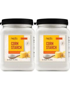 Roots Circle 100 Pure Corn Starch 2 17oz Airtight Containers All Natural Thickener for Soups Stews Gravy Baking Pies Puddings Cakes GlutenFree NonGMO Vegan Kosher FoodGrade