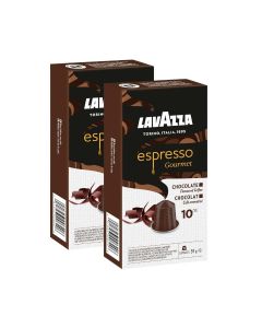 NESPRESSO Espresso Gourmet Chocolate, 100% Arabica, Nespresso Original Compatible Aluminum capsules, Pack of 20 capsules