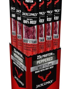 Jack Link's Peppered Beef Steak - 12 Count Protein Snacks, 2 Oz Each