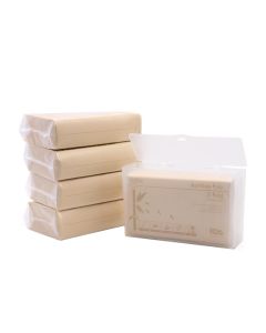DrDirt Bamboo Multifold Paper Towels FiveFold Design Sustainable Soft and Absorbent Hand Towels for BathroomHome and Kitchen Use Includes a Sturdy Plastic Tissue Box 5 Packs 110 SheetsPack