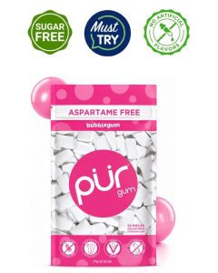 Chewing Gum Sugar Free Bubble Gum Flavor 55 Pieces Pack of 1 Aspartame Free Vegan Gluten Free With 100% Xylitol Sugar Free Chewing Gum