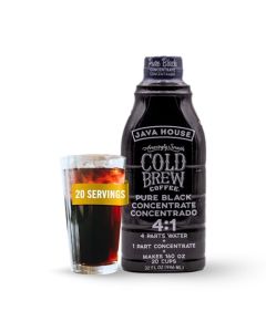 JAVA HOUSE Cold Brew Coffee Colombian 41 Liquid Concentrate 32 Ounce Bottle