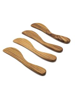 FAAY 75 Butter Spreaders EcoFriendly Condiment and Sandwich from 100 MoistResistant Teak Wood Super Handy Peanut Jelly Spreader Set of 4